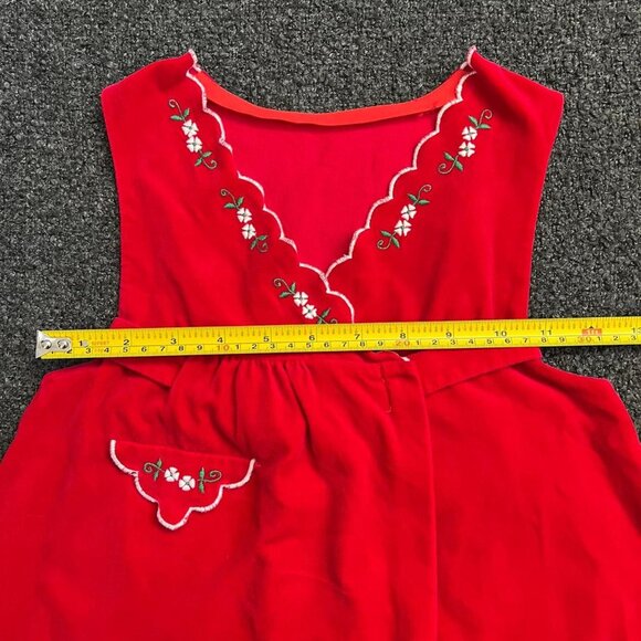 Vintage Little Girl’s 4T Floral Embroidered Holiday Dress - Picture 6 of 7